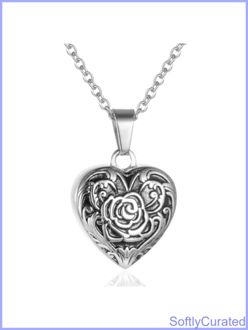 Heart Urn Necklace Stainless Steel Cremation Jewelry Memorial Keepsake